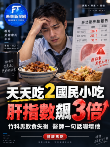 竹科工程師天天吃「臭豆腐＋2碗滷肉飯」　肝指數飆3倍　醫師警告：再吃下去恐出大事