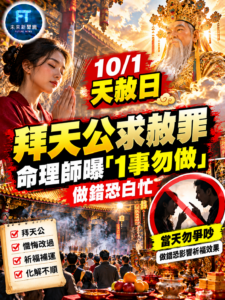 10/1迎「天赦日」！民俗命理師提醒拜天公求赦罪　這件事千萬別做：做錯恐白忙