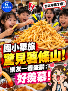 國小畢旅晚餐驚見「薯條山」！滿桌金黃炸物超吸睛　網友羨慕：這才是童年回憶